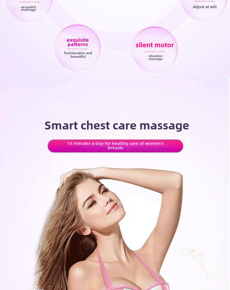 Сертифицированный CE беспроводной электрический массажер для груди с вибрацией и тепловой терапией