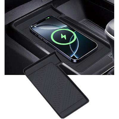 Защитный коврик с беспроводной зарядкой для Toyota Camry 2026 2025, Аксессуары для интерьера центральной консоли, Силиконовый противоскользящий чехол-подставка для беспроводного зарядного устройства Для