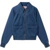 Levis Модная Повседневная Джинсовая Куртка с Лацканами и Длинным Рукавом Женские куртки Синяя A0669-0001