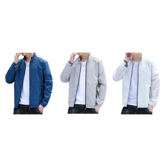 Тонкая мужская солнцезащитная куртка на молнии, модное повседневное мужское летнее пальто для рыбалки