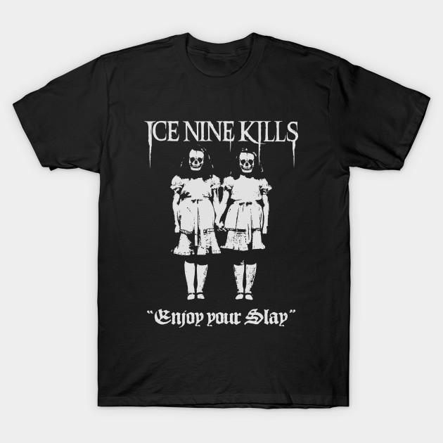 Asian Size Men Black Print T-shirt Enjoy Your Slay Ice Nine No-Cut Heat Transfer Print Cotton Tshirt