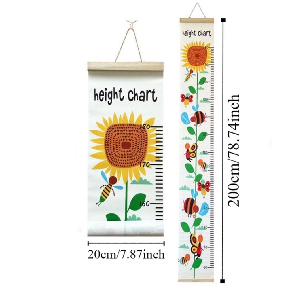 Ростомер детский настенный 2 м, съемный, ростовая линейка, мультяшный рисунок, ростомер