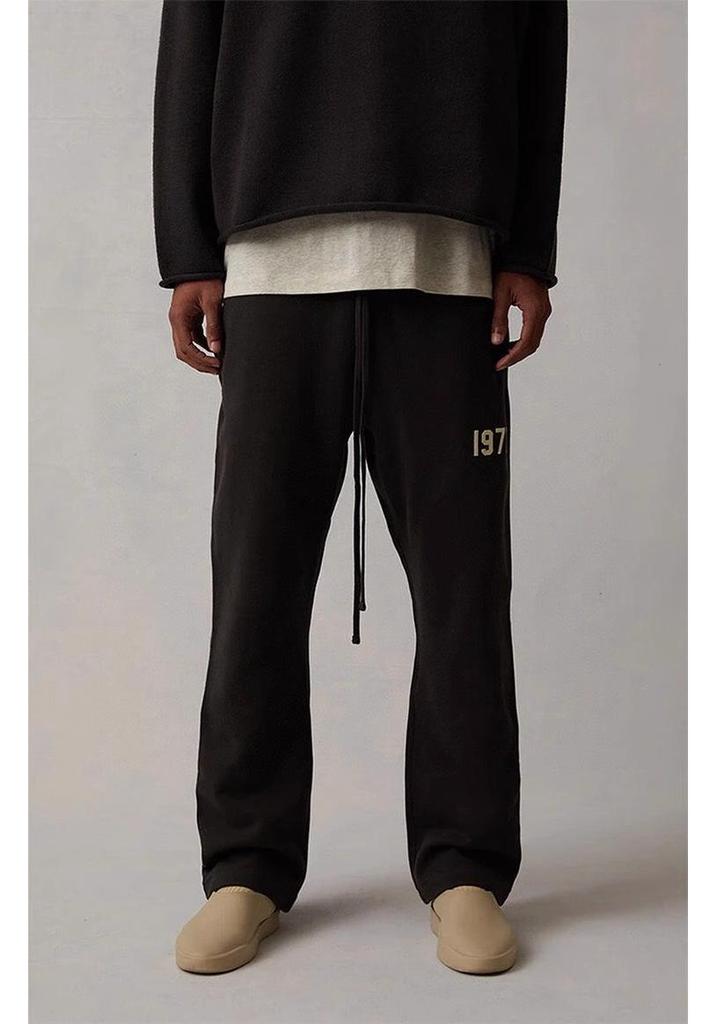 ESSENTIALS 1977 FOG Модные уличные свободные повседневные спортивные брюки с плюшем