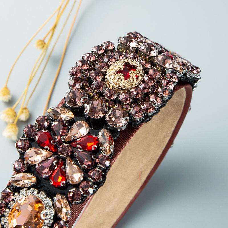 Women Hairband Personality Full Crystal  Gorgeous Baroque Headband Prom Street Pat Hair Ooop