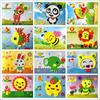 12pcs DIY Creative Cartoon Animal 3D EVA Thickened Sticker Puzzle Handmade Early Learning Educational Toys for Children Kids Gift
