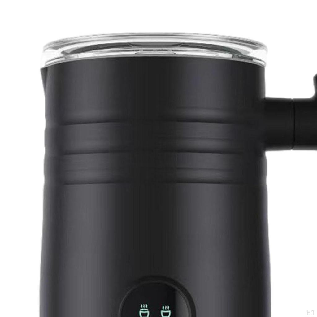 4 in 1 Milk Frother Cappuccinos Auto Shut Off Soft Foam Maker Large Capacity Black