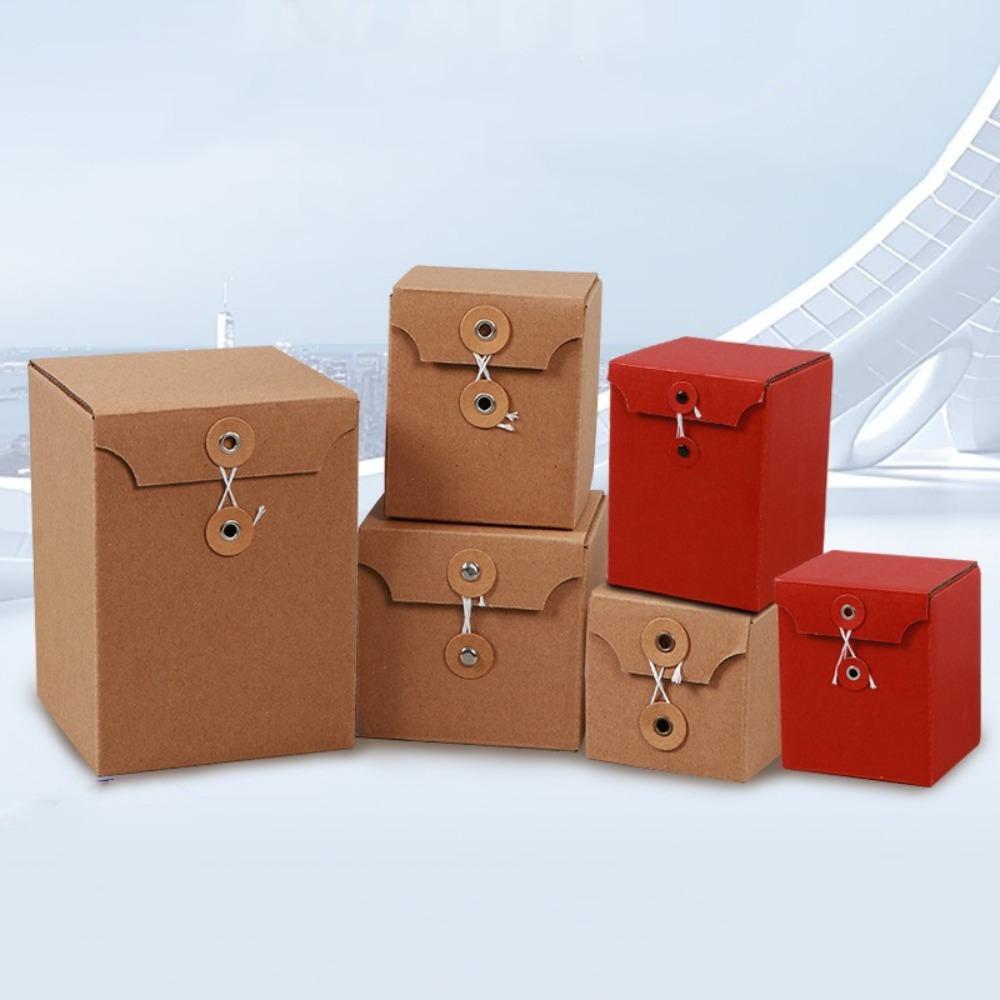 5 шт. Маленькая Большая Размер Бумажная Подарочная Коробка Крафт-Бумага Коробка для Упаковки Косметики Детский Душ