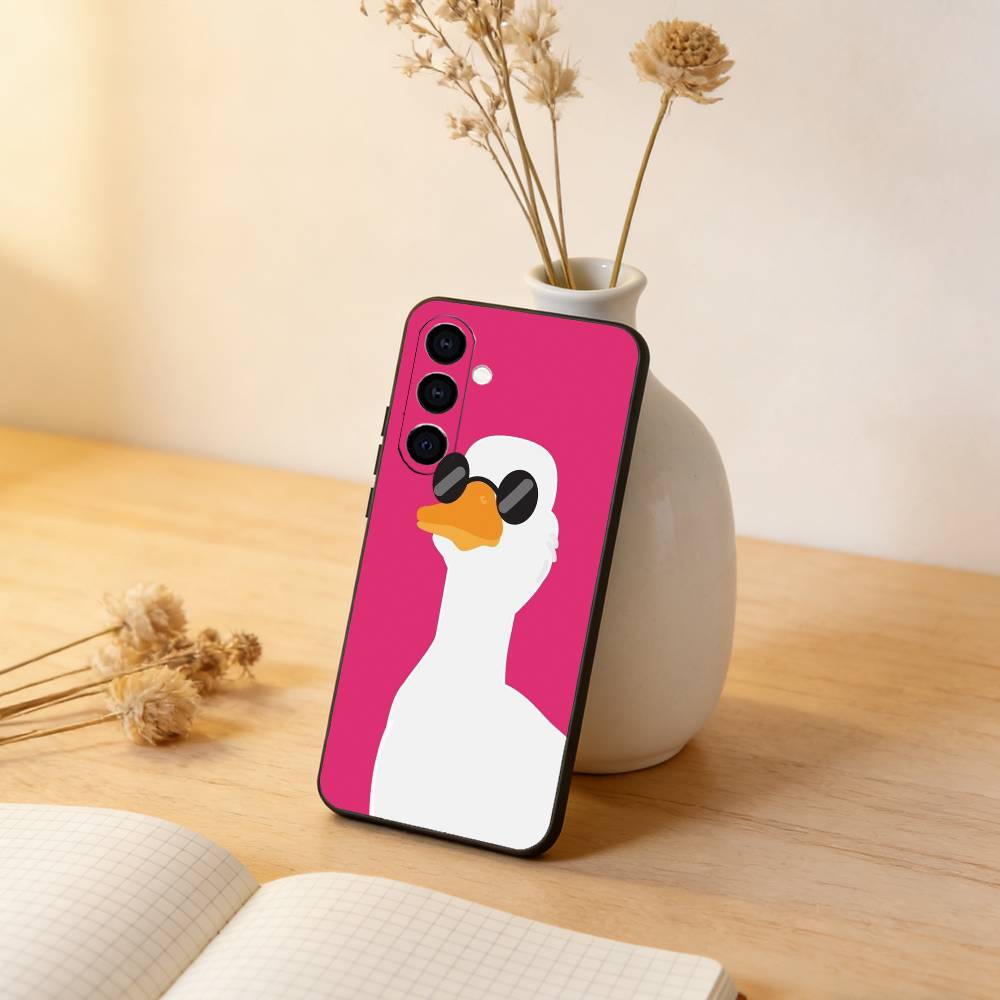 Duck Phone Case For Samsung Galaxy A73,A72,A71,A70,A53,A52,A51,Others Soft Black Cover