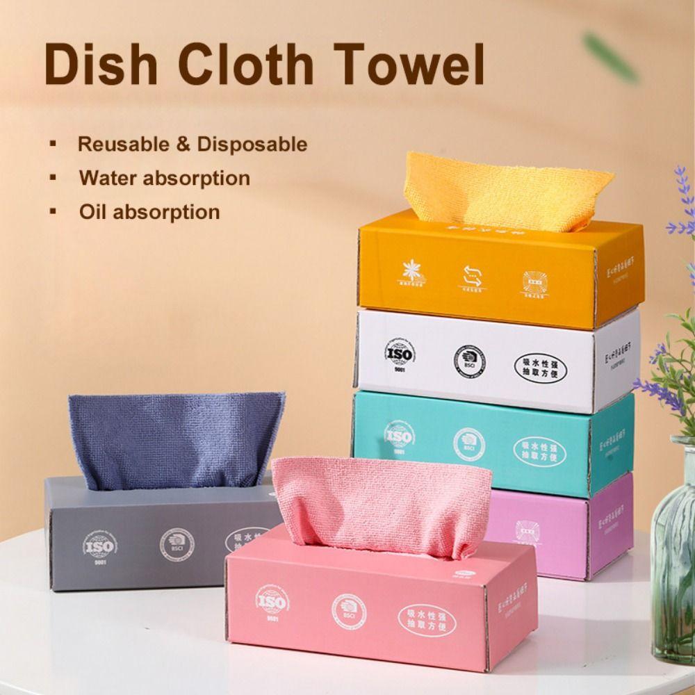 20PCS/Box Home Cleaning Microfiber Towel Napkins Tableware Dishcloth  Kitchen Home
