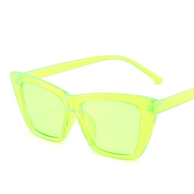 Модные солнцезащитные очки «кошачий глаз» женские ретро квадратные стеклянные солнцезащитные очки женские очки леди очки