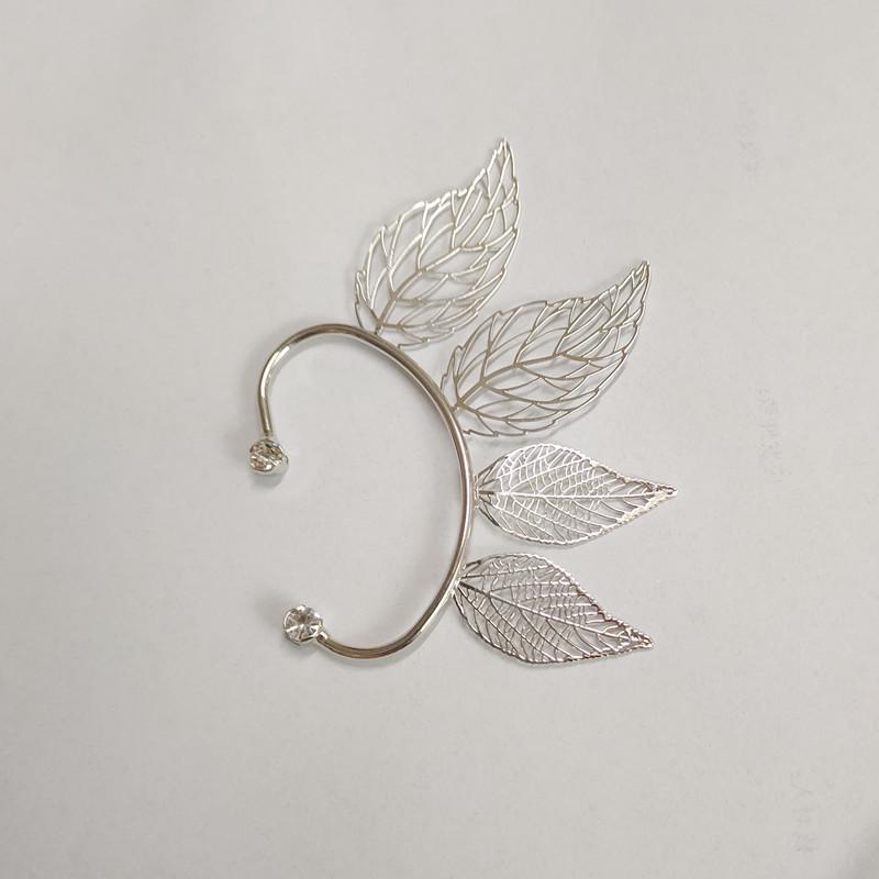 Корейский стиль эльфийский сказочный лист кафф на ухо - Винтажный дизайн крыла без прокола