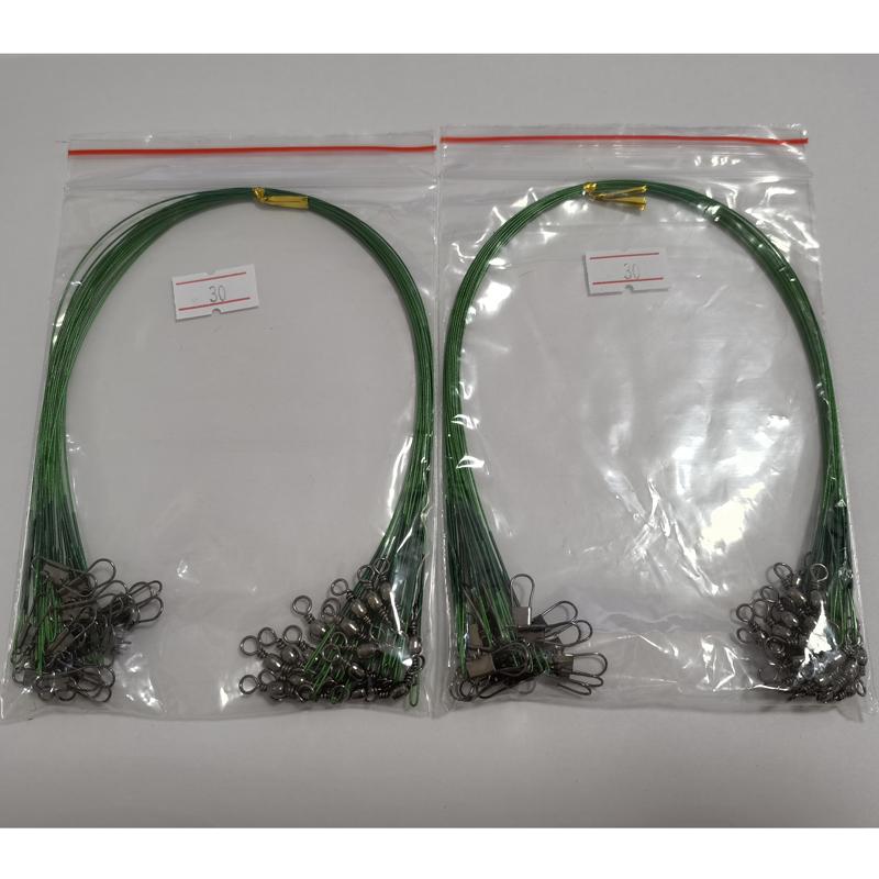 20/40 шт. стальные поводки с защитой от укуса для рыболовной проволоки, материал поводка, леска