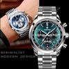 Повседневные стальные мужские часы роскошные кварцевые часы с датой для мужчин водонепроницаемые наручные часы с хронографом светящиеся Relogios Masculinos