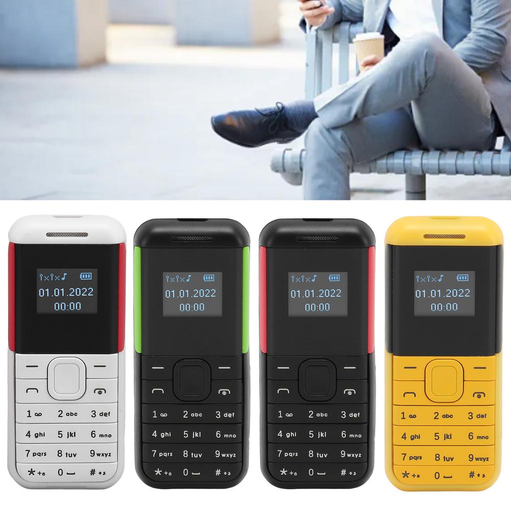 Маленький мобильный телефон Bluetooth-аудиоплеер 0,66-дюймовый экран Долгое время ожидания Мини 2G телефон Многофункциональный для путешествий для детей