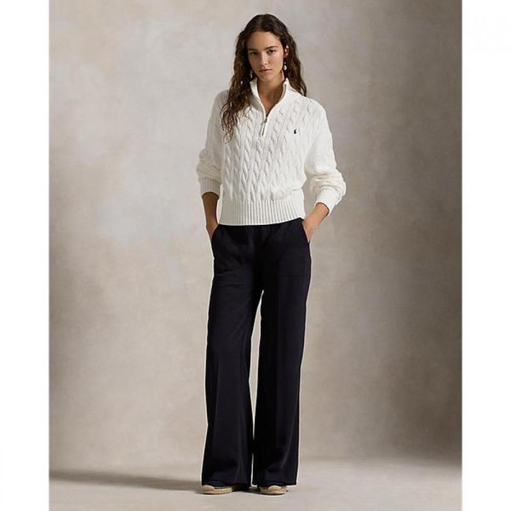 Polo Ralph Lauren Women S Cable Knit Cotton Quarter Zip Sweater wmpoSwenc021143100