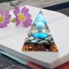 Natural Crystal Orgonite Pyramid Symbolize Lucky Gather Fortune Gem Jewelry Gift