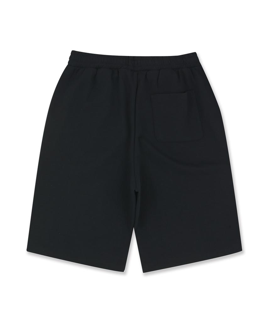 DOLPHIN WAVE APPAREL Черные шорты-бермуды с одним защипом и силиконовым принтом логотипа-арки