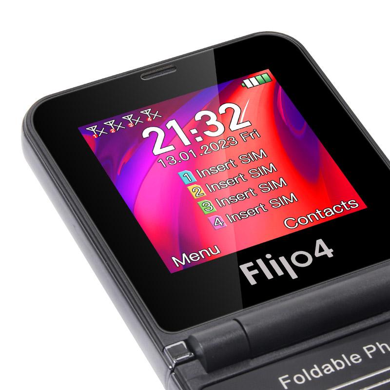 Новый телефон-раскладушка F265 с камерой 2,55 дюйма, Bluetooth, FM-радио, поддержкой четырех SIM-карт, аккумулятором 1400 мАч, функцией 2G, мобильный телефон