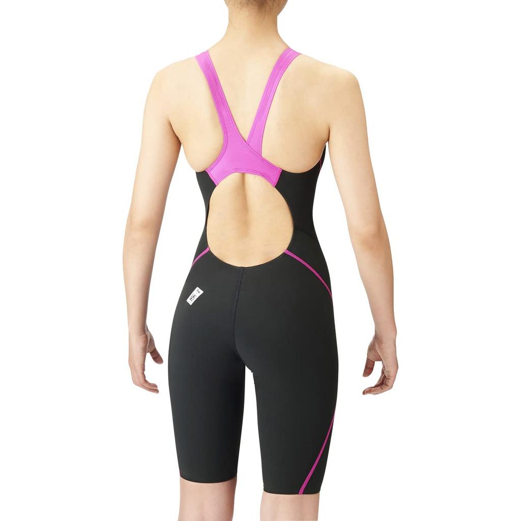 Купальник AQUAFORCE Fusion Tri Half Spats Open Back Black x Black x Pink S [Arena] (Перекресток) Женский (БКПК)