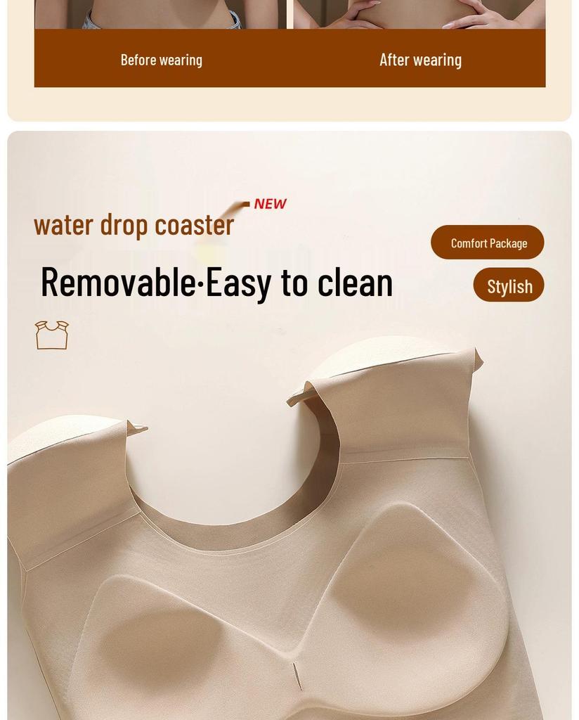 Плечевая накладка под прямым углом Невидимый бюстгальтер: Бесшовный бандаж для груди для женщин, уменьшает внешний вид большой груди
