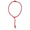 Handmade Pearl Pendant Necklace Elegant Red String Long Geometric Design For Women