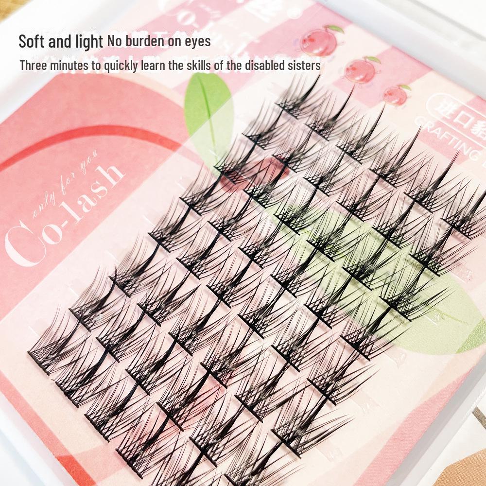 Кудрявые ресницы Newbie Trilogy Natural Feather Fan Eyelashes - Тонкий стержень, одиночный пучок, стиль Little Devil