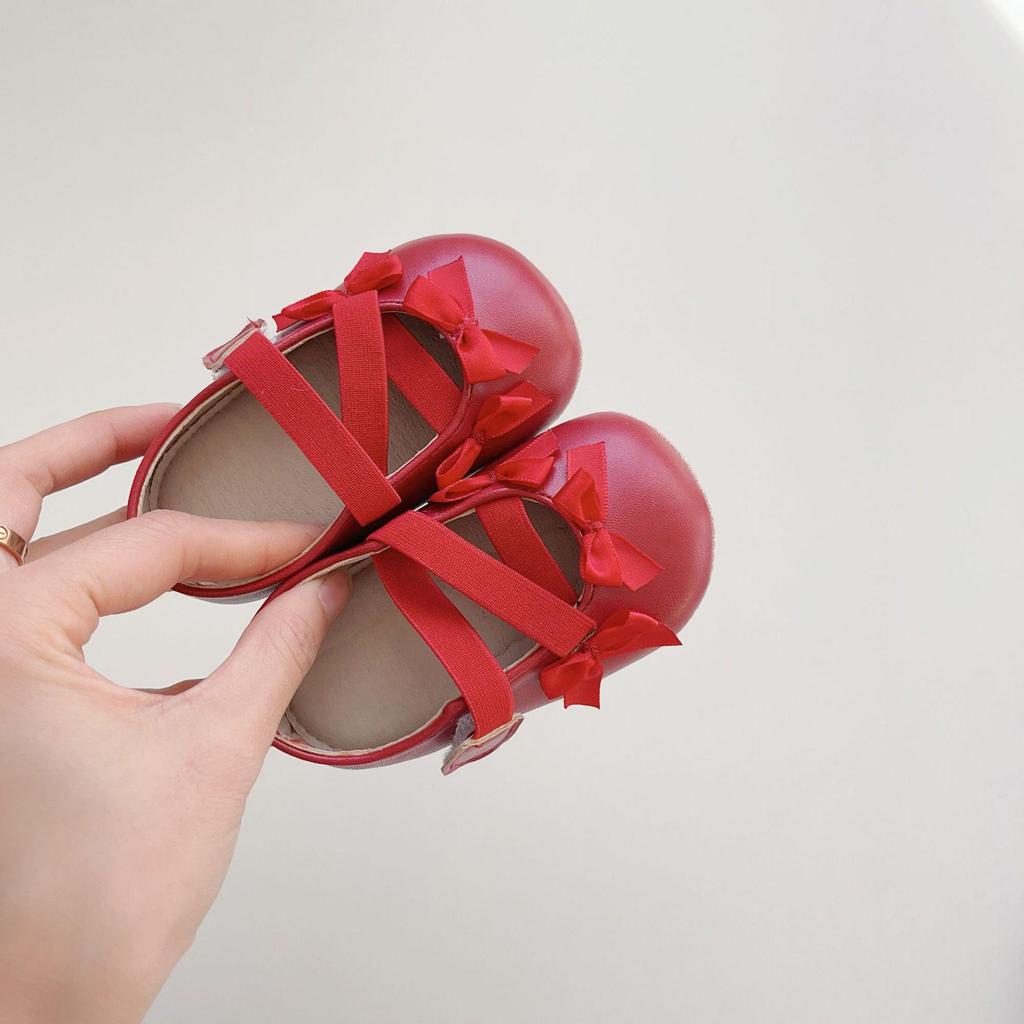 Весенняя новая детская обувь для ходьбы (0-2 года) с эластичной застежкой-липучкой, дизайн с бантом, мягкая подошва и мягкая поверхность