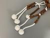 Soka Gakkai Buddhist Prayer Beads (Nenju) Wooden 8-inch (approx. 10cm) in Paulownia Wood Box (Crimson 8-inch Brass Brass)