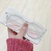 Large Frame Glasses Block Blue Light 0 Diopter Computer Gaming Glasses for Fashion Lady Transparent