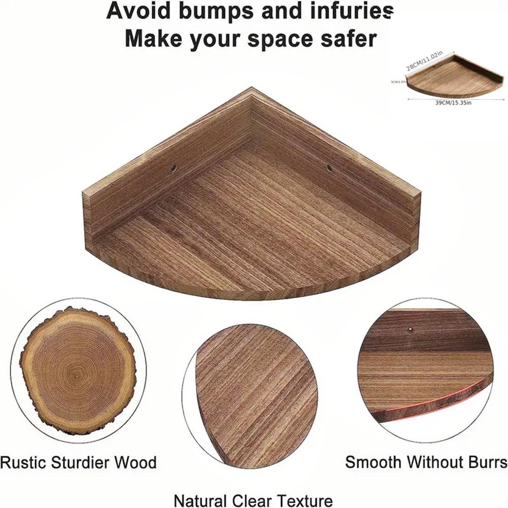 Fan-shaped Shelves Corner Shelves Home Decoration Ample Storage Space High-quality Wood Reliable Storage Solution