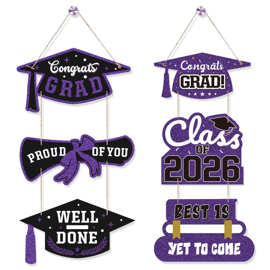Graduation Season Outdoor Theme Party Door Decorative Paper Hang Tag Door Pendant Customization