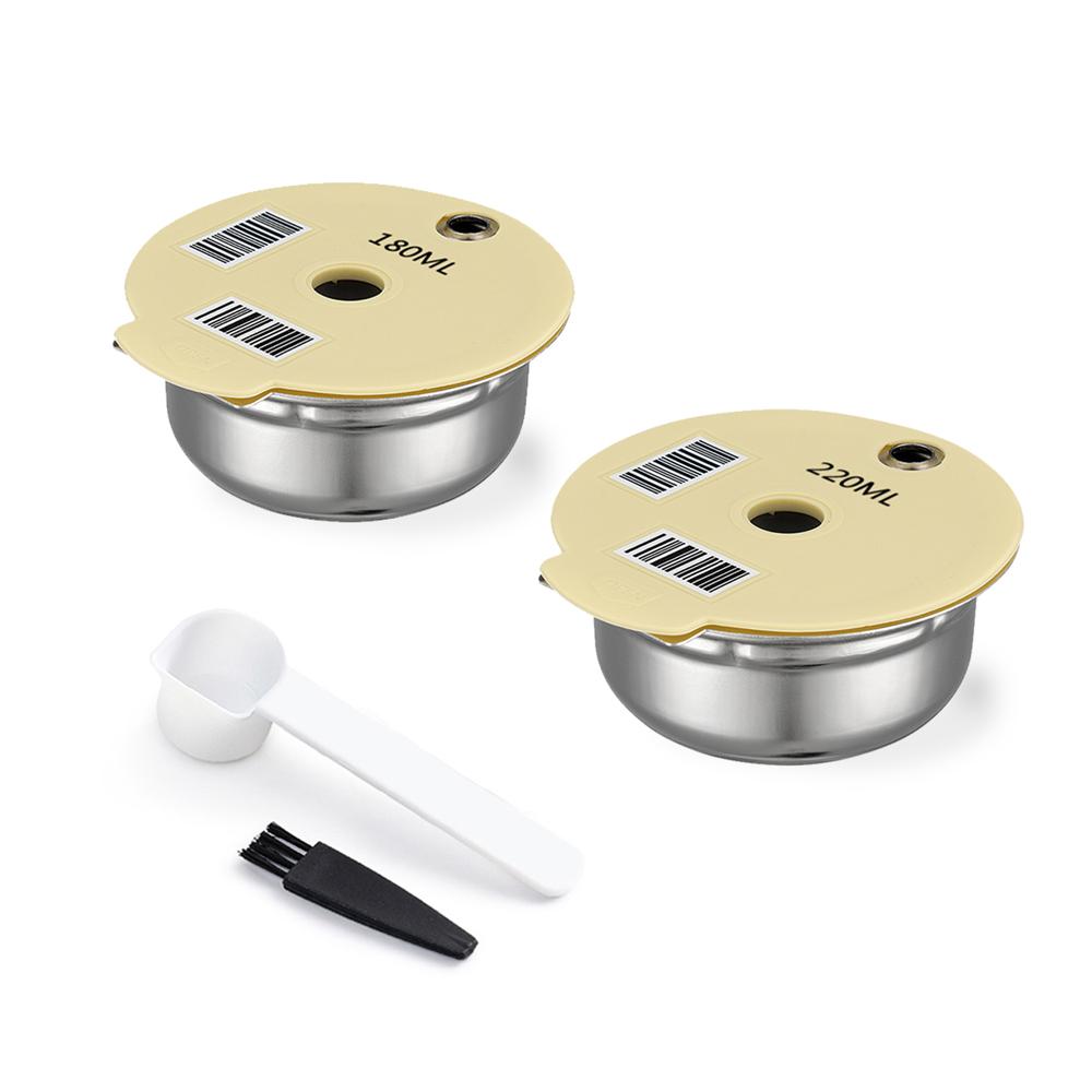Многоразовые капсульные кофейные капсулы для машины BOSCH Tassimo Happy Vivy из нержавеющей стали, многоразовый фильтр для кофеварки 180 мл/220 мл