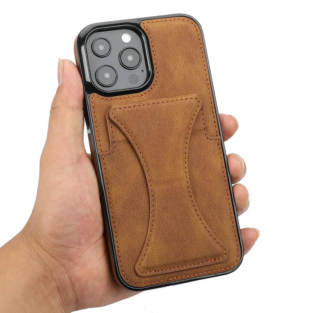 Роскошный кожаный чехол-подставка для iPhone 13 Pro Max 12 Mini Back Flip 11 XR XS Max X 7 8 Plus Card Cover Magnetic
