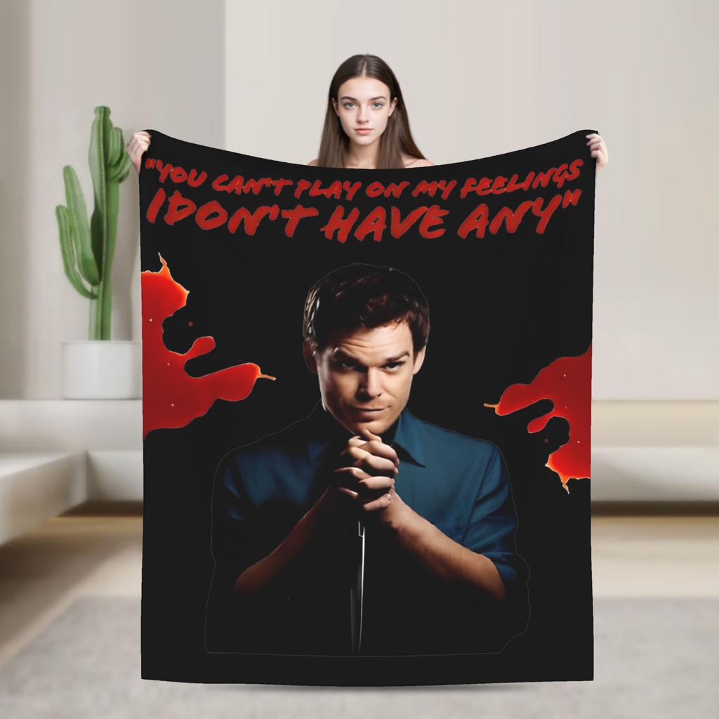 Dexter TV Show Movie Poster  Blanket Flannel Spring Autumn Morgan  Lightweight Thin Throw Blankets for Sofa Car Bedding Throws