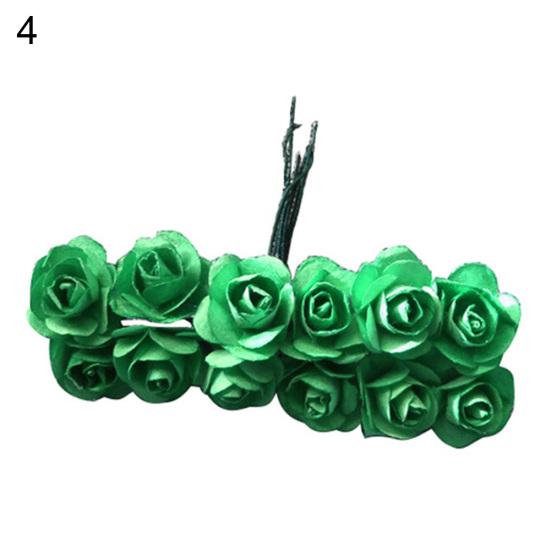 12шт искусственный цветок розы дома день рождения свадьба праздничная вечеринка DIY украшения