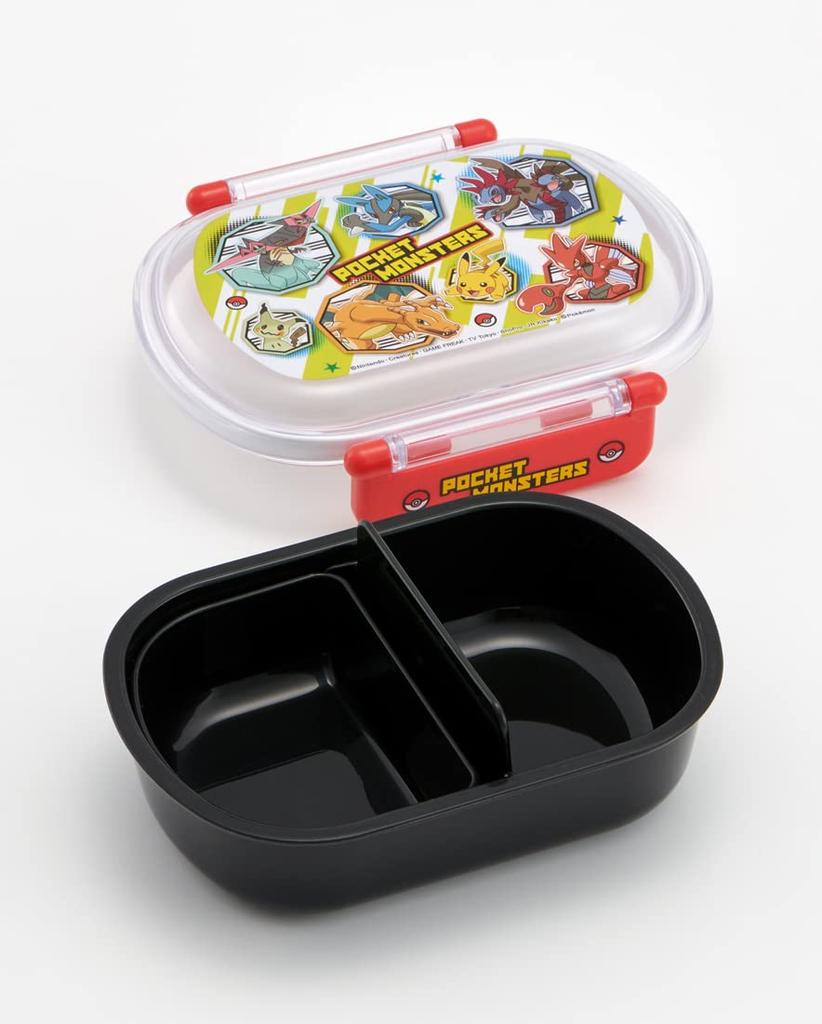 Skater Lunch 1 with Fluffy Meal Made in Kids' Box, Tier, 360ml, Inner, Dome-Shaped, Container, Antibacterial, Japan, Pokémon 23, Pokémon QAF2BAAG-A