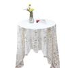 White Lace Beaded Tablecloth Premium French Style Small Round Table Decorative Background Cloth Romantic Light Luxury Tablecloth