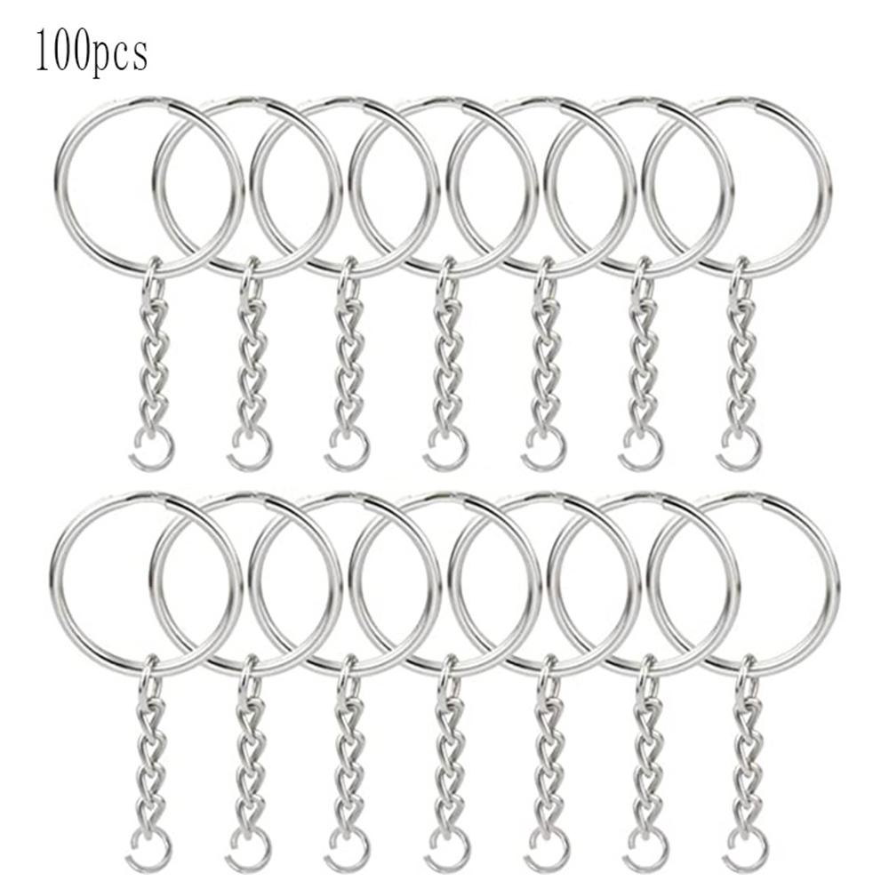 10/20/30/50/100 шт. серебро DIY диаметр 25 мм разрезное кольцо брелоки с открытым кольцом для ключей металлический брелок