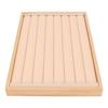 Rings Tray 7 Rows Stackable Protective Scratch Proof Lining Drawer Insert Earrings Storage Display Case Beige
