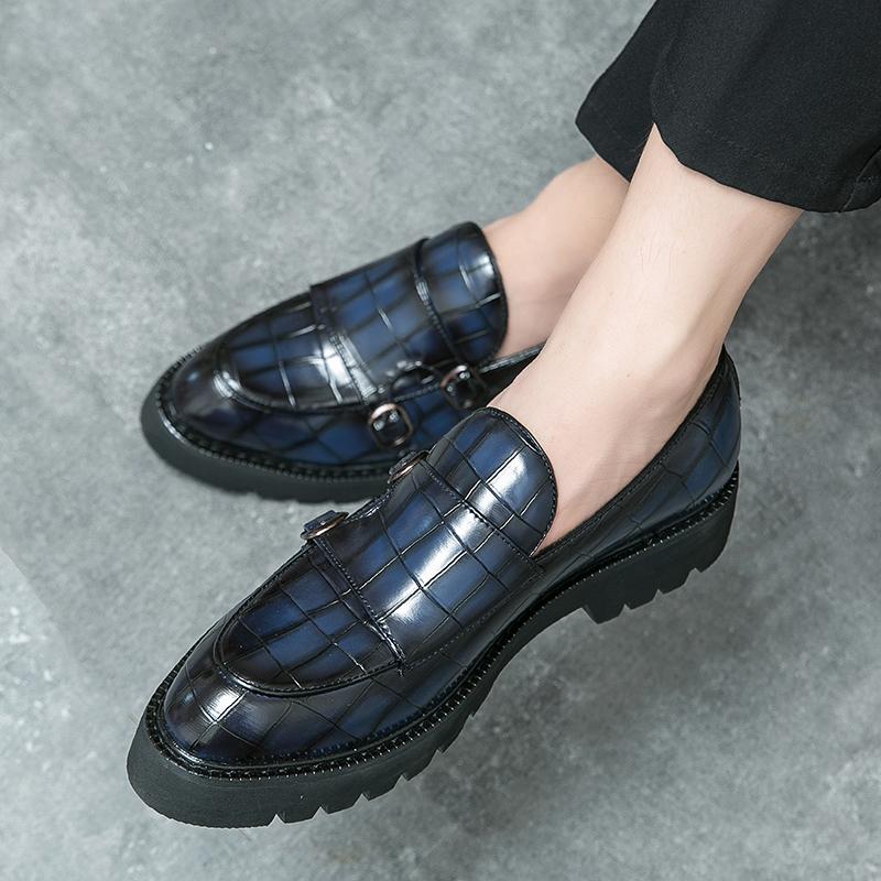 Модные английские туфли-лоферы с двумя пуговицами, мужские модные туфли ручной работы с толстой подошвой, мужские туфли для вечеринки и свадьбы, новые весенние мягкие мокасины