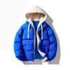 Basic Hooded Trendy Cotton Clothes Men's 2025 Winter New Couple Loose Coat Winter Fake Two-piece Coat