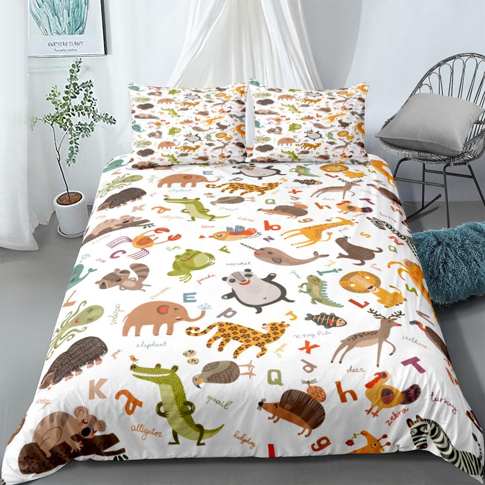 Space Rocket Duvet Cover Set King Queen Double Full Twin Single Size Bed Linen Set