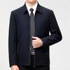 High-end Mulberry Silk Lapel Jacket for Men Spring and Autumn New Business Casual Middle-aged Dad Wear Thin Jacket Jacket