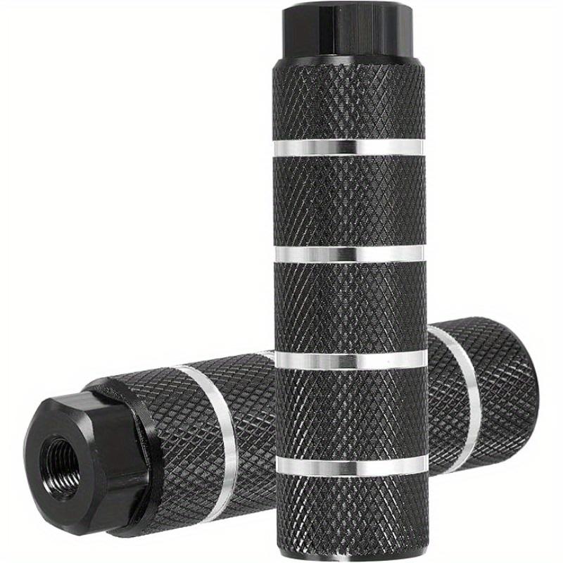 2 шт. Черные алюминиевые велосипедные гвозди с отражающими полосами - Трюковые гвозди для BMX и горных велосипедов для осей 3/8 дюйма