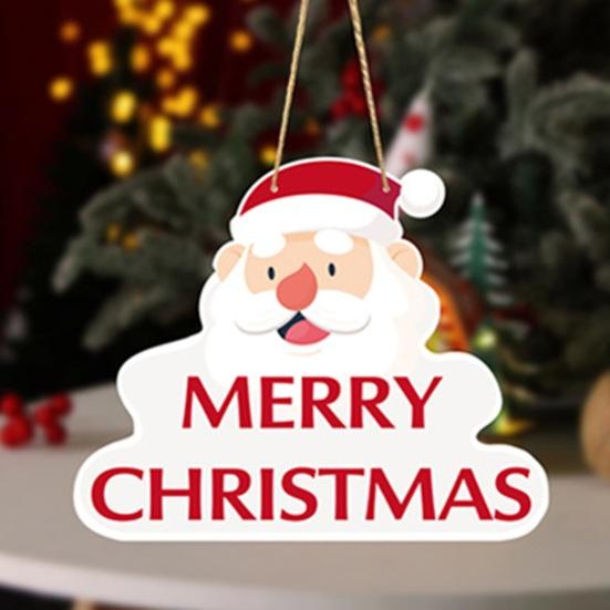 Рождественская дверная подвеска, праздничный знак Клауса, яркий цвет, узор Санта-Клауса, праздничное украшение, легко повесить