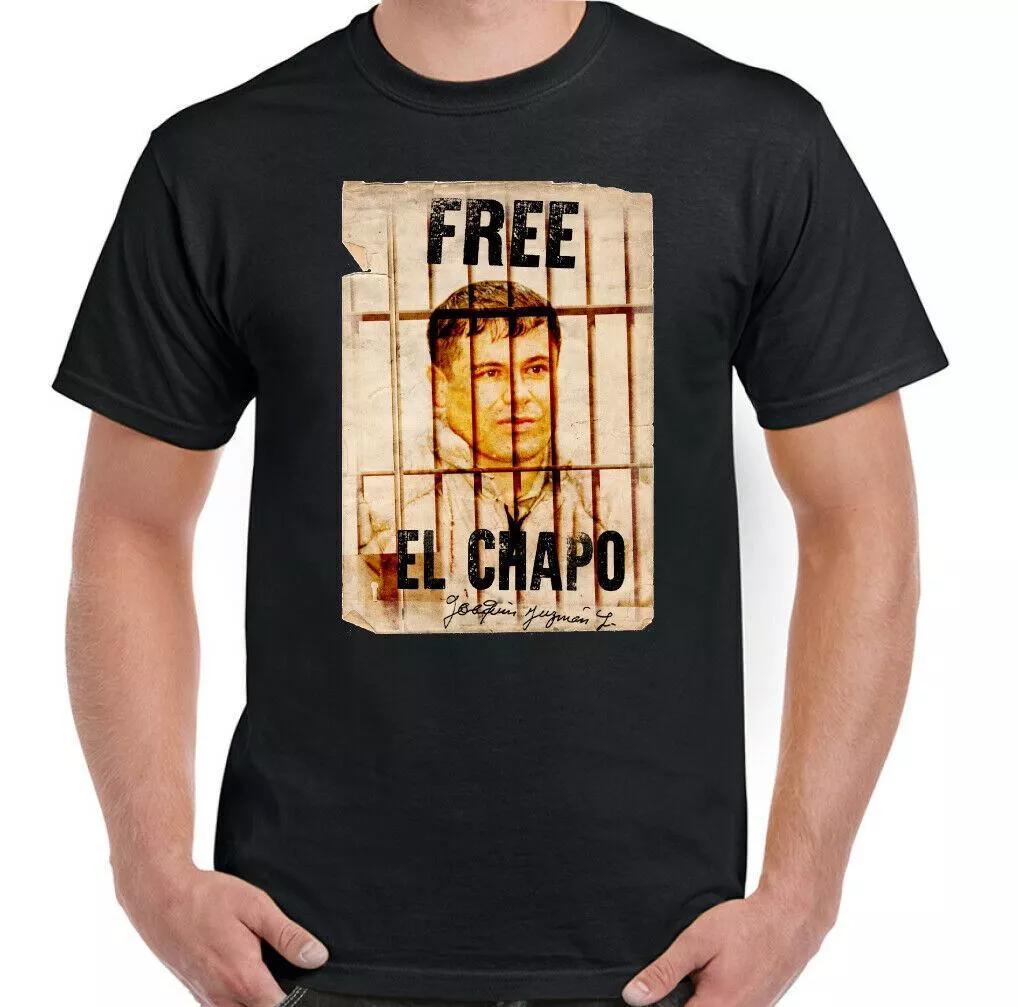 Футболка El Chapo Бесплатная Хоакин Гусман Мужская Забавная Постер Наркокартель Кокаин Топ