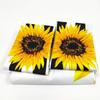 Sunflower Bedding Set Black And White Striped Flower Duvet Cover Set Yellow Flower Bed Cover Set Printed Stripe Comforter Cover