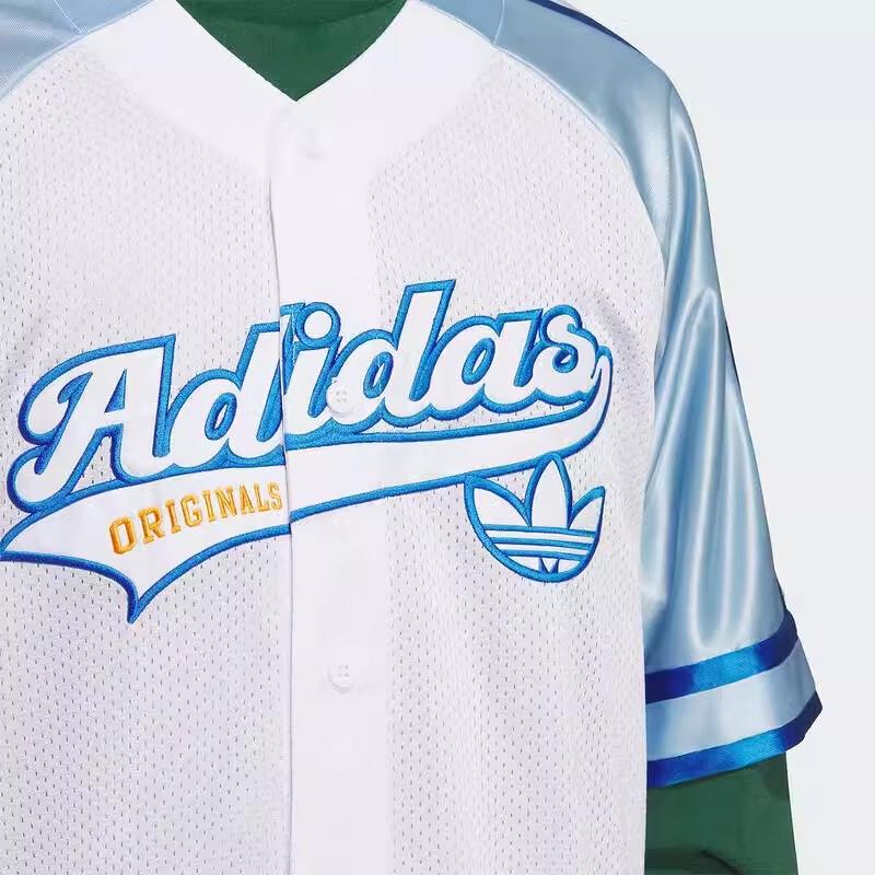 Adidas Оригинальная спортивная повседневная удобная рубашка с коротким рукавом, мужские рубашки белого цвета JN0768