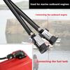 Tnisesm 5/16" 6FT Fuel Line Assembly, With Connector Rubber Marine Outboard Boat Motor RVs Fuel Assembly With Primer Bulb 304 Steel Hose Clamps