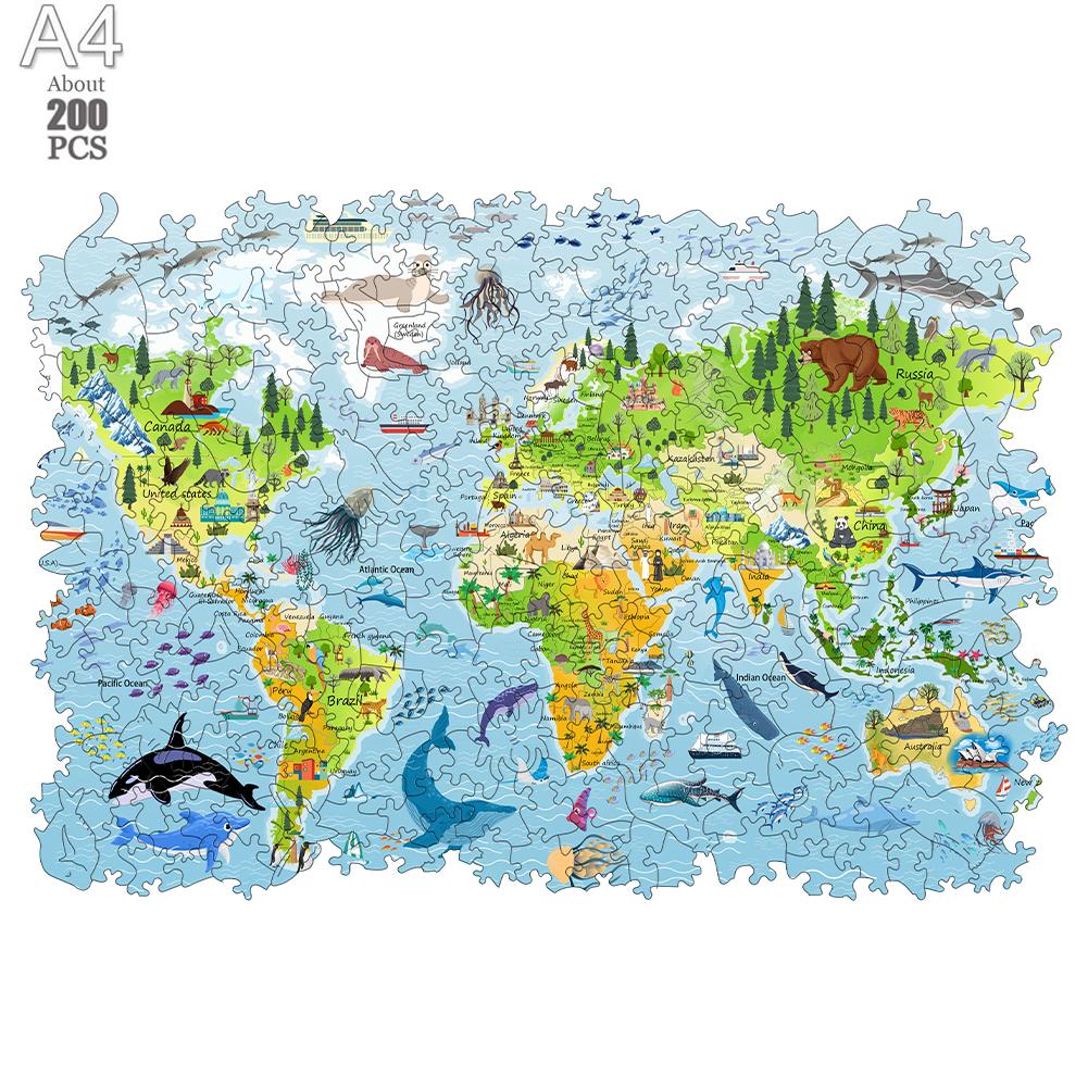 Земля Деревянный Пазл Детский Звездная География Раннее Образование Астро Сложный Деревянный Мозг Сопровождает Взрослый Пазл Вечеринка Досуг